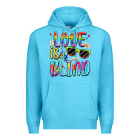 Ocean Blue love is blind Premium Hoodie - Artiststas