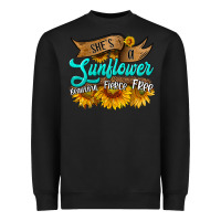 Black she's a sunflower beautiful fierce free Heavyweight Sweatshirt - HRA Design Shop