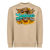 She's A Sunflower Beautiful Fierce Free Heavyweight Sweatshirt | Teevron