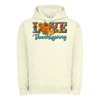 Pigment Pistachio Love Thanksgiving Urban Hoodie - texasbilliewilder