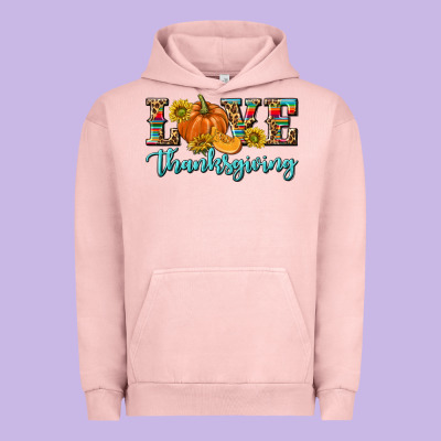 Love Thanksgiving Urban Hoodie Designed By Texasbilliewilder