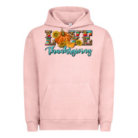 Pigment Salmon Love Thanksgiving Urban Hoodie - texasbilliewilder