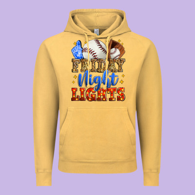 Friday Night Lights Baseball Vintage Hoodie Designed By Zillion Design Studio