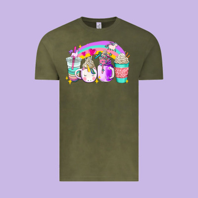 Unicorn Coffee Cups Vintage Tee Designed By Adodesignshop