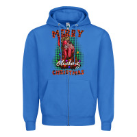 True Royal merry clucking christmas rooster Zipper Hoodie - BarkalooDesign