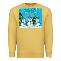Antique Gold snowman Premium Sweatshirt - MaliasSmallBusiness