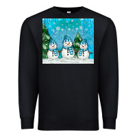 Black snowman Premium Sweatshirt - MaliasSmallBusiness