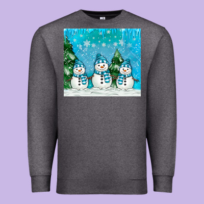 Snowman Premium Sweatshirt Designed By Maliassmallbusiness