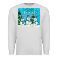 Dove Grey snowman Premium Sweatshirt - MaliasSmallBusiness