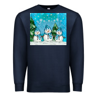 Navy snowman Premium Sweatshirt - MaliasSmallBusiness