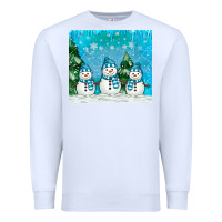 White snowman Premium Sweatshirt - MaliasSmallBusiness