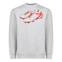 Heather Grey red cleats fa element Heavyweight Sweatshirt - FaDigitalArtStudio
