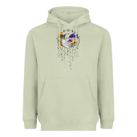 Matcha moon and mushrooms with sunflower Heavyweight Hoodie - MaliasSmallBusiness