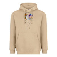 Mushroom moon and mushrooms with sunflower Heavyweight Hoodie - MaliasSmallBusiness