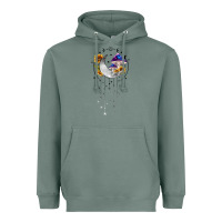 Sage moon and mushrooms with sunflower Heavyweight Hoodie - MaliasSmallBusiness