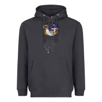 Smoke moon and mushrooms with sunflower Heavyweight Hoodie - MaliasSmallBusiness