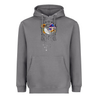 Storm moon and mushrooms with sunflower Heavyweight Hoodie - MaliasSmallBusiness