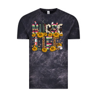 Cloud Black nurse life Vintage Tee - FaDigitalArtStudio