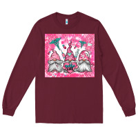 Burgundy nurse life gnomes Long Sleeve Tee - Jasminsmagicworld