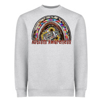 Heather Grey autism avareness football Heavyweight Sweatshirt - SublimationCraftShop