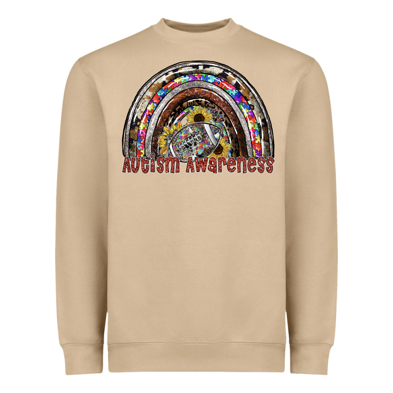 Autism Avareness Football Heavyweight Sweatshirt by SublimationCraftShop | Teevron