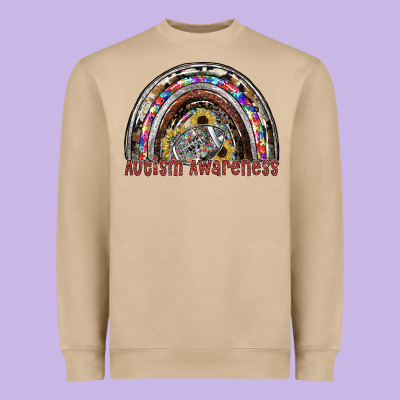Autism Avareness Football Heavyweight Sweatshirt Designed By Sublimationcraftshop