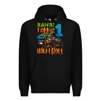 Black rawr i am one this is how i roll Premium Hoodie - Artiststas
