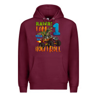 Burgundy rawr i am one this is how i roll Premium Hoodie - Artiststas