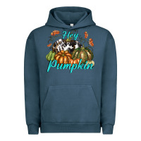 Pigment Midnight Navy Hey Pumpkin Urban Hoodie - texasbilliewilder