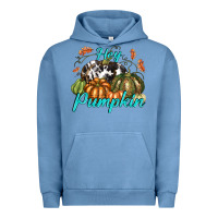 Pigment Pebble Blue Hey Pumpkin Urban Hoodie - texasbilliewilder