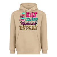Mushroom eat sleep manicure repeat Heavyweight Hoodie - NancyCooperArtShop