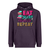 Plum eat sleep manicure repeat Heavyweight Hoodie - NancyCooperArtShop