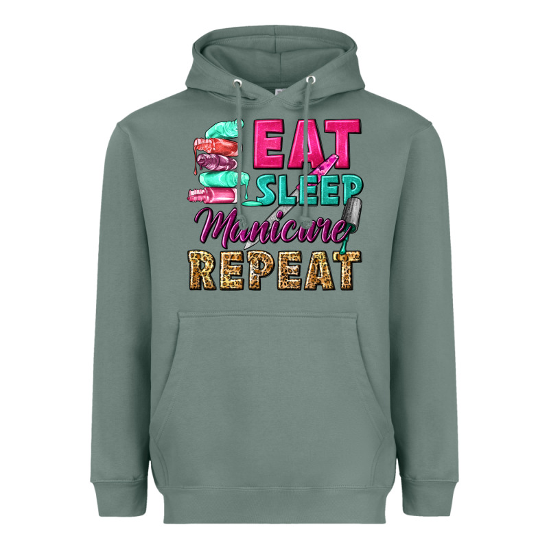 Eat Sleep Manicure Repeat Heavyweight Hoodie by NancyCooperArtShop | Teevron