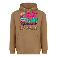 Toasted Coconut eat sleep manicure repeat Heavyweight Hoodie - NancyCooperArtShop