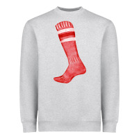 Heather Grey red sock fa element Heavyweight Sweatshirt - FaDigitalArtStudio