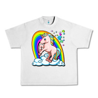 Lunar Rock cute unicorn with rainbow Urban Heavy Tee - FaDigitalArtStudio
