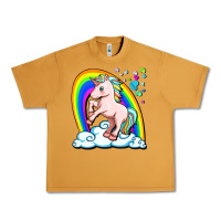 Peanut Butter cute unicorn with rainbow Urban Heavy Tee - FaDigitalArtStudio
