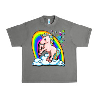 Tornado cute unicorn with rainbow Urban Heavy Tee - FaDigitalArtStudio