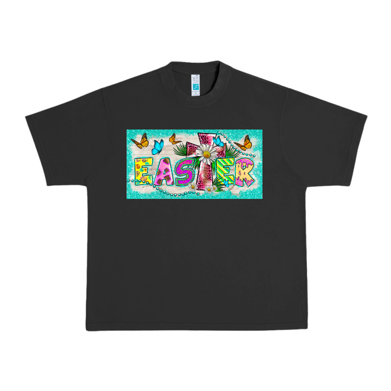 Easter Cross License Plate Template Urban Heavy Tee by BarkalooDesign | Teevron