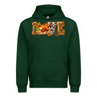 Forest Green Love with Turkey Urban Hoodie - texasbilliewilder