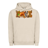 Pigment French Oak Love with Turkey Urban Hoodie - texasbilliewilder