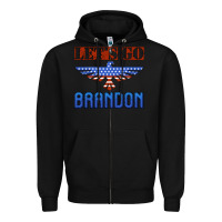 Black let's go brandon thunderbird Zipper Hoodie - Jasminsmagicworld