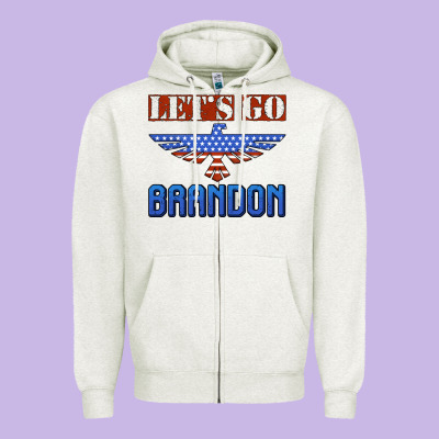 Let's Go Brandon Thunderbird Zipper Hoodie Designed By Jasminsmagicworld