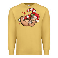 Antique Gold cute christmas sloth Premium Sweatshirt - MaliasSmallBusiness