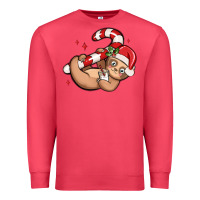 Cardinal cute christmas sloth Premium Sweatshirt - MaliasSmallBusiness
