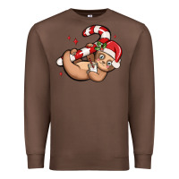 Chestnut cute christmas sloth Premium Sweatshirt - MaliasSmallBusiness