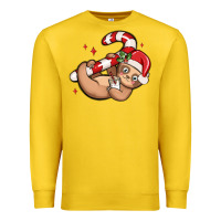 Lemon cute christmas sloth Premium Sweatshirt - MaliasSmallBusiness