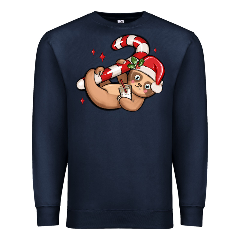 Cute Christmas Sloth Premium Sweatshirt by MaliasSmallBusiness | Teevron