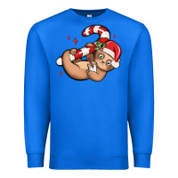 True Royal cute christmas sloth Premium Sweatshirt - MaliasSmallBusiness