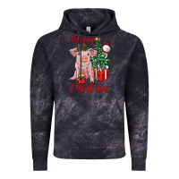 Cloud Black merry christmas pig Vintage Hoodie - RanaPortraitStore